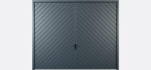 výklopná garážová vrata Diagonální s pasem dolů